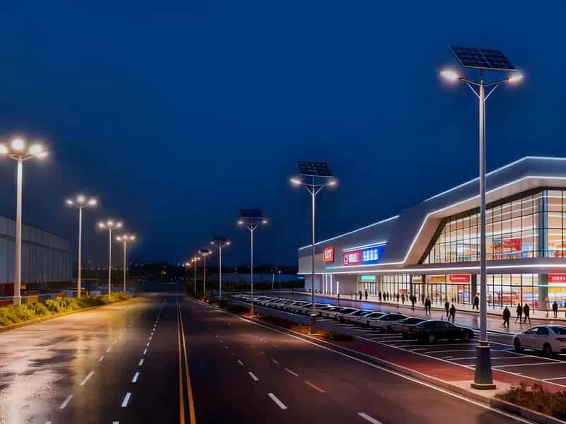 Verligting in industriële en handelsgebiede